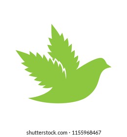 Cannabud Dove logo icon vector