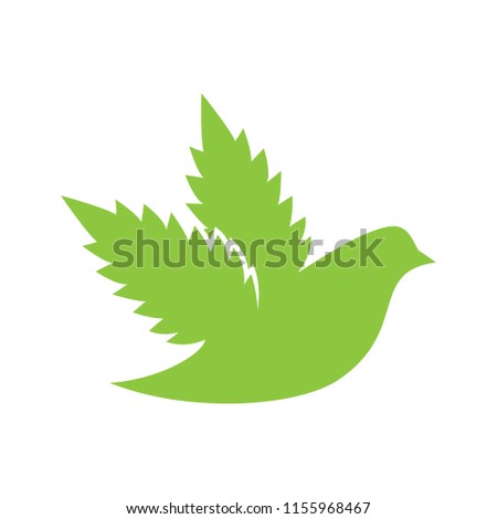 Cannabud Dove logo icon vector