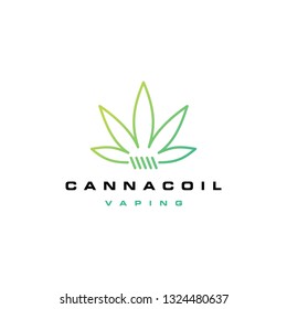 cannacoil cannabis coil logo vaping for cannabis vape product and liquid brand