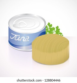 Canne tuna fish in vector illustration