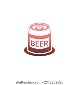 Canned beer logo vector, simple and modern. Suitable for any industry, especially canned drinks.