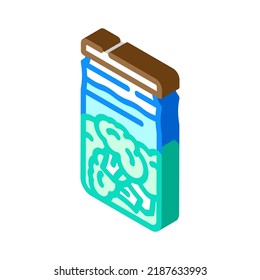 vector de icono isométrico de brócoli enlatado. signo de brócoli enlatado. ilustración de símbolo aislado
