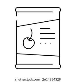 canned cherries line icon vector. canned cherries sign. isolated contour symbol black illustration