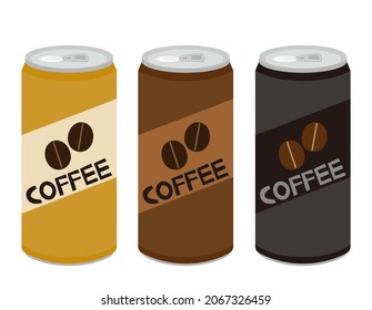 Canned coffee. Can. Vector illustration.