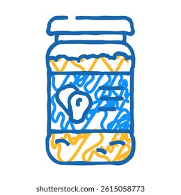 canned corn doodle icon sketch vector. canned corn sign. isolated symbol illustration