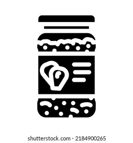 vector de icono de glifo de maíz enlatado. signo de maíz enlatado. ilustración de símbolo aislado