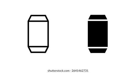 Canned Drink Icon Set suitable for refreshment themes.