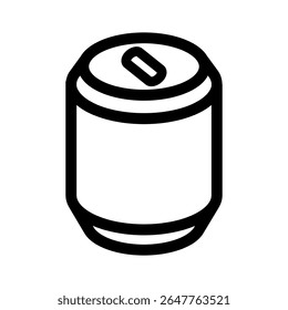 Canned Drink Icon Simple Vector Line Design Style Drink and Kitchen Equipements 