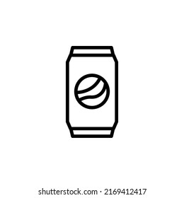 Canned Drink With Outline Icon Vector