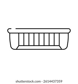 canned fish container line icon vector. canned fish container sign. isolated contour symbol black illustration