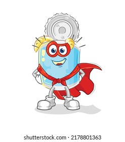 the canned fish heroes vector. cartoon character