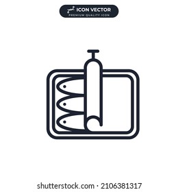 canned fish icon symbol template for graphic and web design collection logo vector illustration