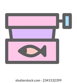 El icono de pescado enlatado suele incluir un símbolo de pescado en la etiqueta, que indica el tipo de pescado que hay dentro. Este icono se asocia comúnmente con atún enlatado, sardinas, salmón u otros tipos de marisco.