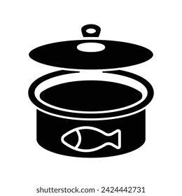 Canned fish icon vector on trendy design