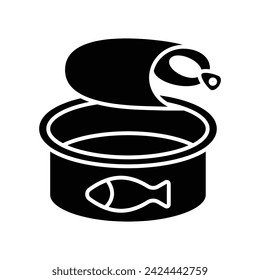 Canned fish icon vector on trendy design