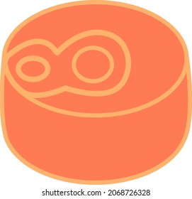 Canned fish, illustration, vector, on a white background.