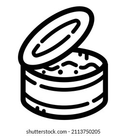 Canned Food Flat Icon Isolated On White Background