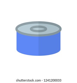 canned food flat vector icon
