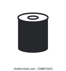 canned food flat vector icon