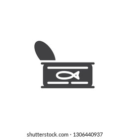 Canned food garbage vector icon. filled flat sign for mobile concept and web design. Tin can trash simple solid icon. Symbol, logo illustration. Pixel perfect vector graphics