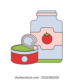 The canned food icon is a symbol of convenience and durability in every content. Practical, durable, and always ready to help meet food needs at any time.