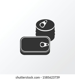 Canned food icon symbol. Premium quality isolated tin element in trendy style.