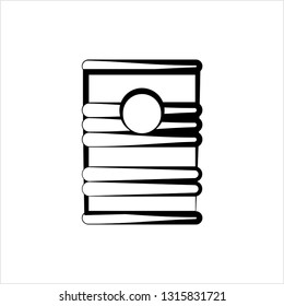 Canned Food Icon, Food Tin Vector Art Illustration