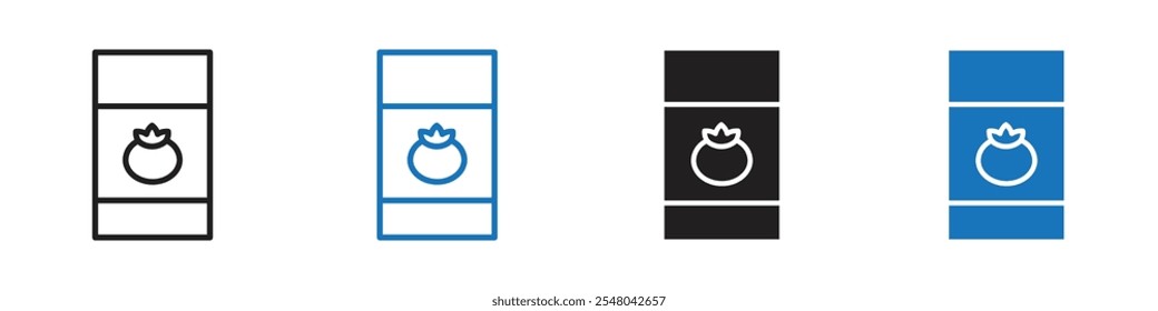 Canned food icon Vector set outline