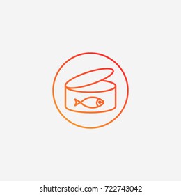 Canned food icon.gradient illustration isolated vector sign symbol