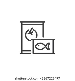 Canned food line icon. linear style sign for mobile concept and web design. Canned goods outline vector icon. Symbol, logo illustration. Vector graphics
