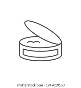 Canned food line outline icon