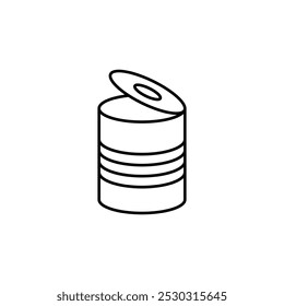 Canned Food thin line stroke icon