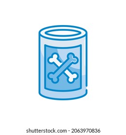 Canned Food Vector blue colours Icon Design illustration. Veterinary Symbol on White background EPS 10 File