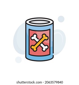Canned Food Vector filled outline Icon Design illustration. Veterinary Symbol on White background EPS 10 File