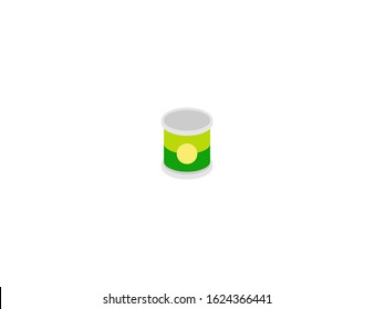 Canned food vector flat icon. Isolated food can emoji illustration 