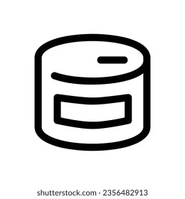 Canned food Vector Icon, Outline style icon, from Adventure icons collection, isolated on white Background.