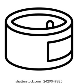 Canned Food Vector Line Icon Design