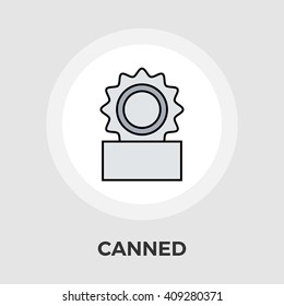 Canned icon vector. 