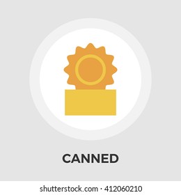 Canned icon vector. Flat icon isolated on the white background. Editable EPS file. Vector illustration.