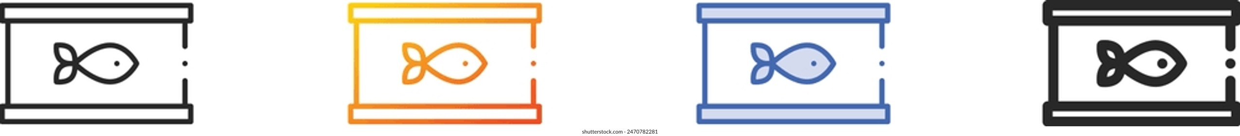 canned icon.Thin Linear, Gradient, Blue Stroke and bold Style Design Isolated On White Background
