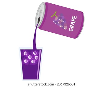 Canned juice. Aluminum cans . Vector illustration.