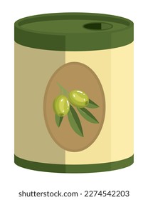 canned olives icon isolated design