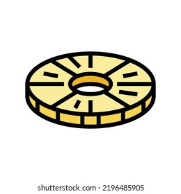 canned pineapple color icon vector. canned pineapple sign. isolated symbol illustration