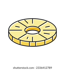 canned pineapple color icon vector. canned pineapple sign. isolated symbol illustration