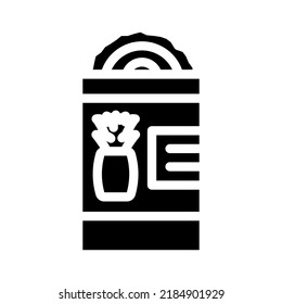 canned pineapple glyph icon vector. canned pineapple sign. isolated symbol illustration