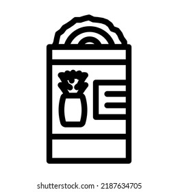 canned pineapple line icon vector. canned pineapple sign. isolated contour symbol black illustration