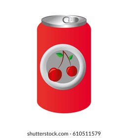 Canned refreshing beverage icon