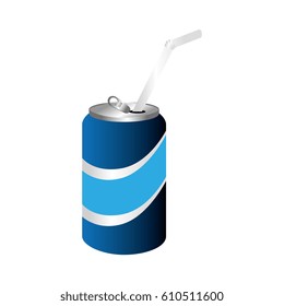 Canned refreshing beverage icon