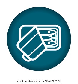Canned sardine icon. Vector eps 10.