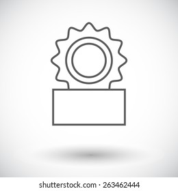 Canned. Single flat icon on white background. Vector illustration.